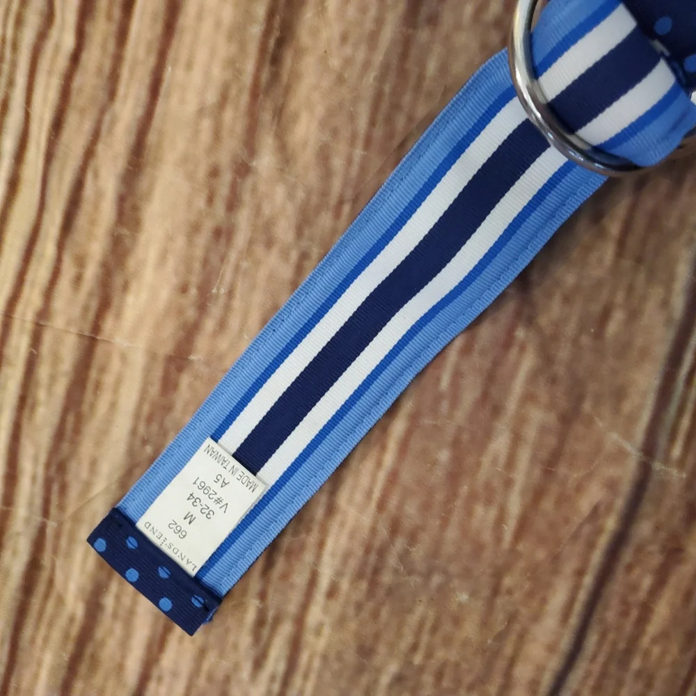 Lands End Women's reversible fabric belt size M
